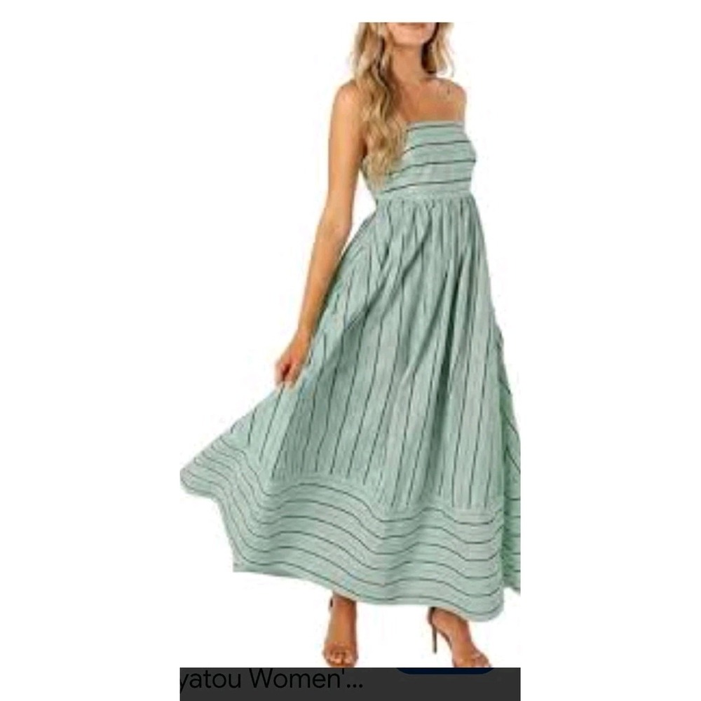 Chouyatou Women's Drop Waist Midi Dress Size S